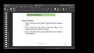 Structural Equation Modeling Mediation effect analysis part two using structural equation modelling [upl. by Attenauqa]