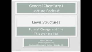 Lewis Structures Formal Charge and the Thiocyanate Ion [upl. by Ned]