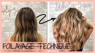 BALAYAGE TUTORIAL USING FOILS FOILAYAGE [upl. by Sneed]