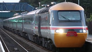 XC HST farewell The Pines Express 4300843007 passing Grateley locomotivesagainstthegradient [upl. by Atnauqal339]