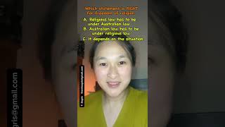 Australian Citizenship question  freedom of religion tự do tôn giáo [upl. by Ansel]