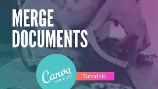 Canva How to Merge 2 Documents [upl. by Hillie]