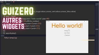 guizero 4 changer les couleurs dun texte avec des curseurs [upl. by Auoh]