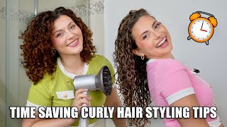 MY TOP TIME SAVING CURLY HAIR STYLING TIPS FOR DEFINED CURLS [upl. by Timothee]