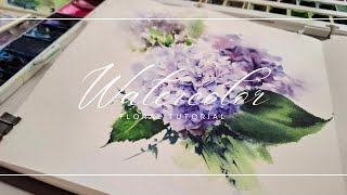 Watercolor Painting How to Demonstrate Jaw Dropping Purple Hydrangeas [upl. by Marlin]