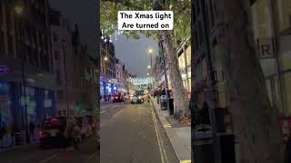 Oxford Street is so festiveit’s beginning to look like Christmas oxfordstreet oxfordcircus lights [upl. by Oona41]