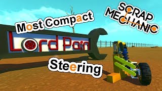 Most Compact Steering on a Double Wishbone Suspension  Scrap Mechanic Tutorials Gameplay [upl. by Hluchy]