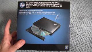 Unboxing HP External USB 20 DVD Burner HPDVD550S [upl. by Abih]