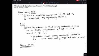 Metatheory 9 Completeness Theorem Proof III the final step [upl. by Corabella]