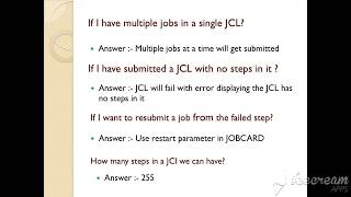 JCL interview questions  Mainframe JCL [upl. by Barclay]