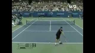 Roger Federer  How to return 140 mph Andy Roddick serve [upl. by Lovett]