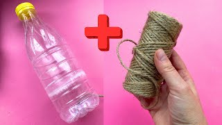 DIY Vase Transforming Plastic Bottles and Jute into Stunning Decor [upl. by Chloette]