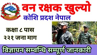 ban rakshak vacancy 2080  koshi pradesh ban rakshak vacancy 2080  loksewa vacancy 2080 [upl. by Riorsson]