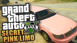 GTA 5  RARE Pink quotStretchquot Limousine Location  GTA 5 PINK LIMO GTA V Secret Vehicles [upl. by Zahavi]