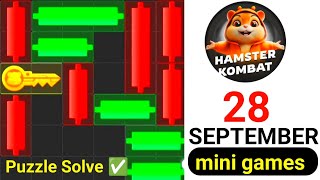 new season 28 September Hamster Kombat daily puzzle mini games solve [upl. by Agace866]