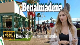 Benalmadena Spain Beautiful Sunshine Walk  January 2024  Costa del Sol Malaga 4K [upl. by Erotavlas194]