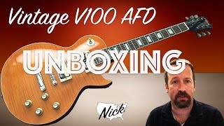 Vintage V100 AFD PA RA DI 53 Unboxing  Slash Paradise City Stylings not Gibson Les Paul [upl. by Inanuah]