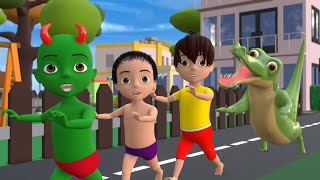 Pagal Bittu Sittu  Bittu or Remote wala Dinosaur  Bittu Sittu Toons  Pagal Beta  Cartoon Comedy [upl. by Mansfield613]