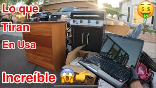 increble todo lo que tiran 👉Laptop Y Ropa y muchos muebles😱Lo que tiran en usa [upl. by Kimbell434]