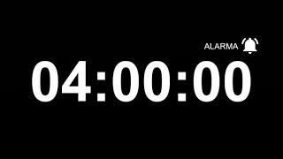 🔔CRONÓMETRO de 4 minutos CON ALARMA  Temporizador de 240 segundos [upl. by Orsini]