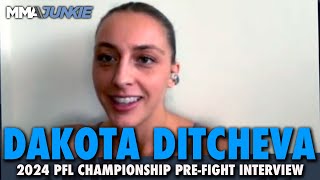 Dakota Ditcheva Makes BOLD Prediction for Taila Santos  2024 PFL Championship [upl. by Jaime]