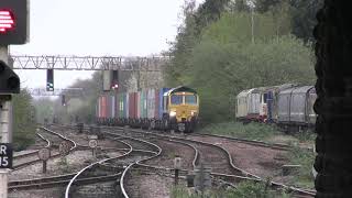 Freightliner 66541 Through Leicester UDS  56098 Moving 37003 in Leicester LIP on Mon 8th Apr 2024 [upl. by Knoll18]