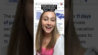 🙌 WORK CULTURE amp VACATION DAYS Australia vs USA 🇦🇺🇺🇸 aussielife american culture [upl. by Bernetta]