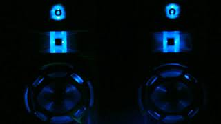 Fenton BLUE LED Sound Reactive GLOWING Passive PA Speakers [upl. by Yllak]