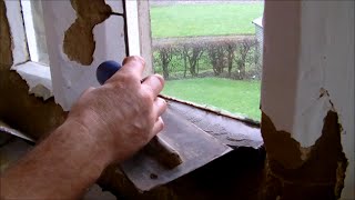 How to repair sandstone sills and mullions interior built in 1629 [upl. by Poirer503]