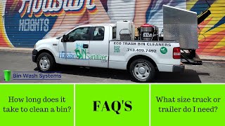 Trash Bin Cleaning Equipment FAQs 2  Build your own Trash Bin Cleaner with Bin Wash Systems [upl. by Powe497]