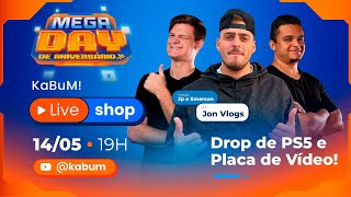 KABUMLIVESHOP  MEGA DAY ▶️ DROPNINJA de PS5 e PLACA DE VÍDEO 🚀 ft JonVlogs [upl. by Etireuqram]