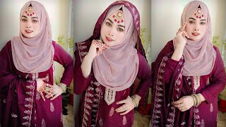 Hijab tutorial with tikli  Wedding special hijab style [upl. by Eikin]