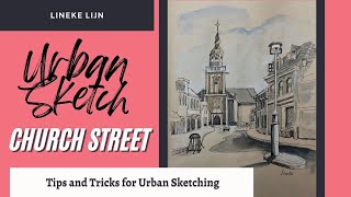 Perspective drawing Urban Sketching [upl. by Suolevram]