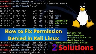 How to fix Permissions Denied in Kali Linux UbuntuLinux MintFedora [upl. by Izmar]