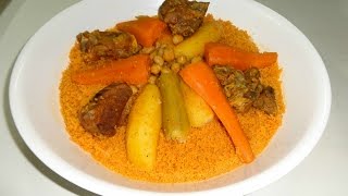 Couscous tunisien à lagneau  كسكي تونسي باللحم [upl. by Yorztif126]