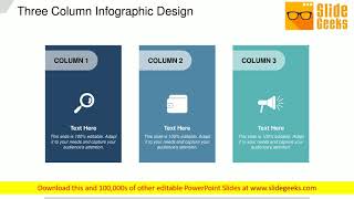 Three Column Infographic Design Ppt Powerpoint Presentation Diagram Ppt [upl. by Auohs]