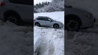 Subaru xv crosstrek in snow [upl. by Enirolf497]