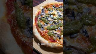 Mushroom amp pesto pizza food recipe cooking pizza baking [upl. by Anyrb877]