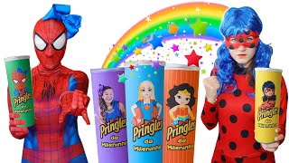 MILENINHA FINGE BRINCAR DE SUPER HERÓI  Kids Pretend SuperHero with Magic Chips الشبس السحري [upl. by Rowen]