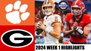 1 Georgia vs 14 Clemson  Full Game Highlights  2024 College Football Highlights [upl. by Azmah]