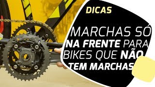 Como instalar marchas na bike só na frente Pedaleria [upl. by Etteuqal]