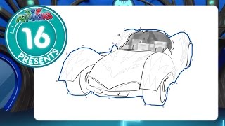 PJ Masks Creation 16  Dot to dot vehicle fun new 2017 [upl. by Nnylyma]