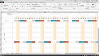 Excel Schichtplan erstellen Teil3 Bedingte Formatierung WE Schichten [upl. by Matthew]