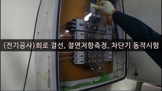 전기공사 분전반 교체 방법  차단기 결선 작업  단자 볼팅 작업 절연저항측정하기메가측정 차단기 동작시험하기 [upl. by Haikezeh]