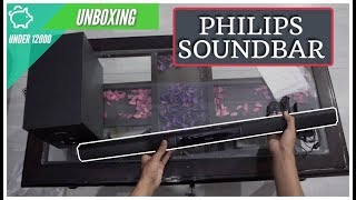 PHILIPS HTL2163B12 BLUETOOTH SOUNDBAR SPEAKER WITH HDMI ARC UNBOXING  UNBOXING  16 [upl. by Egan327]