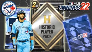 MLB 9 Innings 22  HISTORIC PLAYER PACK Team Diamonds Successful Upgrading [upl. by Pip]