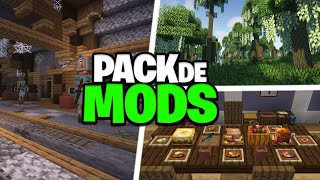 PACK de MODS para MINECRAFT 121 200 MODS  ¡NUEVO MODPACK SIN LAG [upl. by Cornwall409]