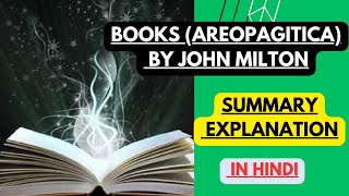 Books Areopagitica by John Milton  Summary Explanation in Hindi [upl. by Haughay183]