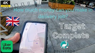 How much money can you make in delivery job Uber eats food delivery uk [upl. by Htiaf]