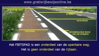 GRATIS RIJBEWIJS ONLINE 3 Rijbewijs B  FIETSPAD  FIETSSUGGESTIESTROOK [upl. by Iroj]